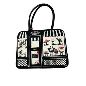 Vintage Lulu Guinness Black‎ Handbag Department Store Glasses Purses Shoes Hats